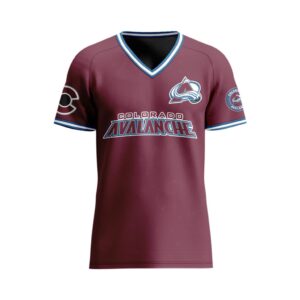 NHL Colorado Avalanche Special V-neck Mesh Raglan Short Sleeve Design