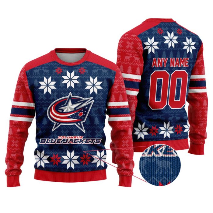 NHL Columbus Blue Jackets Special Ugly Sweater For Christmas FUL1118