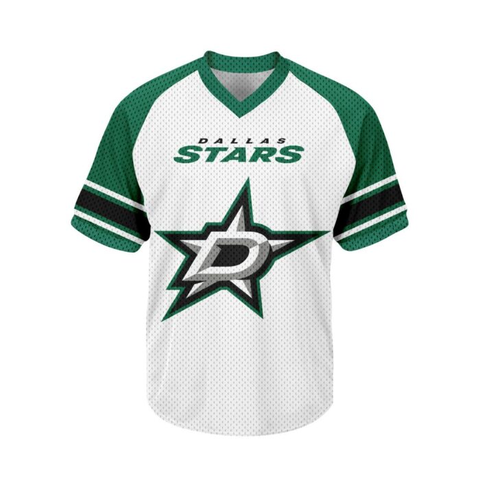 NHL Dallas Stars Personalized V-neck Mesh Short Sleeve Jersey