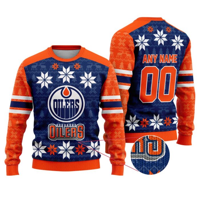 NHL Edmonton Oilers Special Ugly Sweater For Christmas FUL1147