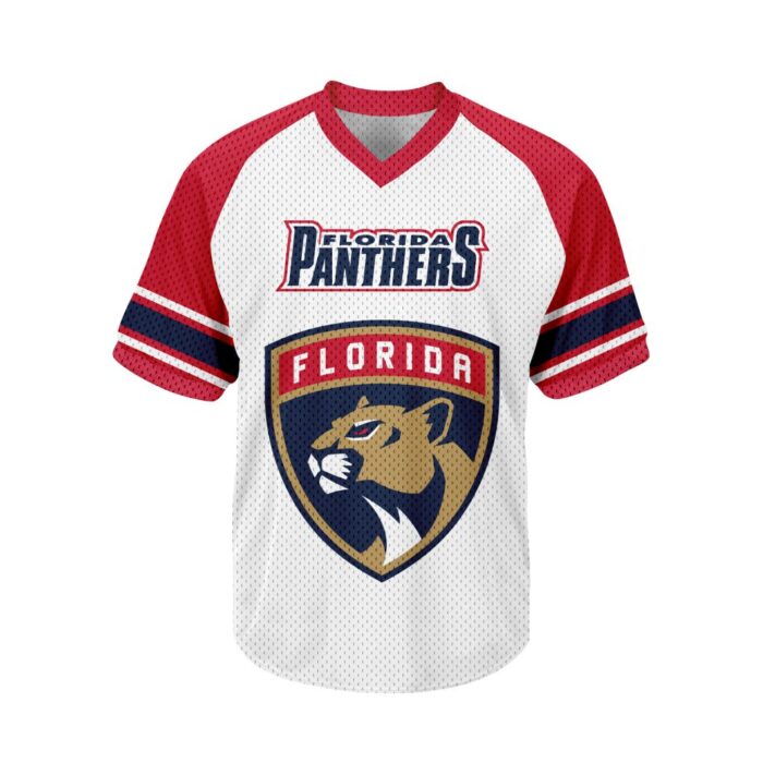 NHL Florida Panthers Personalized V-neck Mesh Short Sleeve Jersey