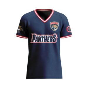 NHL Florida Panthers Special V-neck Mesh Raglan Short Sleeve Design