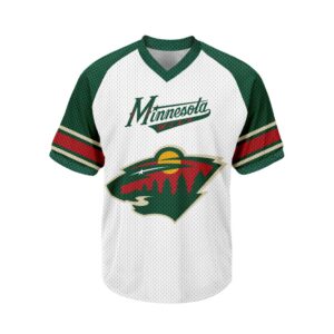 NHL Minnesota Wild Personalized V-neck Mesh Short Sleeve Jersey