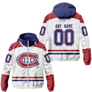 NHL Montreal Canadiens Personalized Away Windbreaker Outdoor Jacket