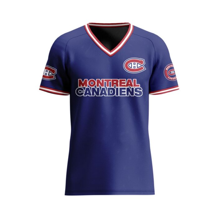 NHL Montreal Canadiens Special V-neck Mesh Raglan Short Sleeve Design