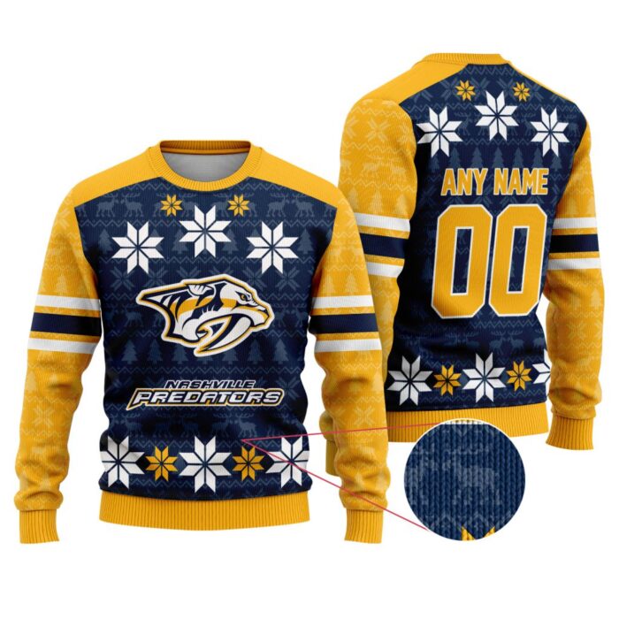 NHL Nashville Predators Special Ugly Sweater For Christmas FUL1141