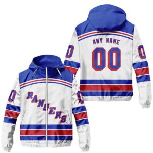 NHL New York Rangers Personalized Away Windbreaker Outdoor Jacket