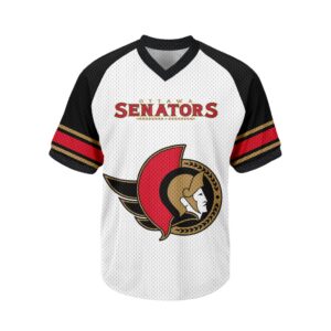 NHL Ottawa Senators Personalized V-neck Mesh Short Sleeve Jersey