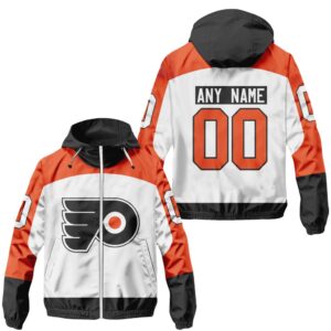 NHL Philadelphia Flyers Personalized Away Windbreaker Outdoor Jacket