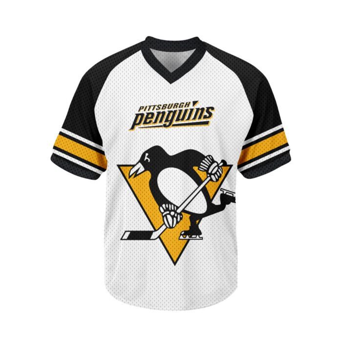 NHL Pittsburgh Penguins Personalized V-neck Mesh Short Sleeve Jersey