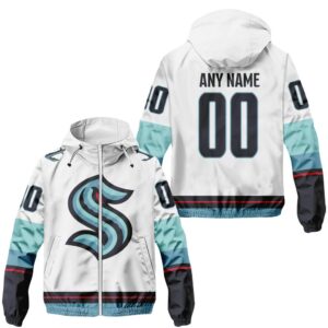 NHL Seattle Kraken Personalized Away Windbreaker Outdoor Jacket