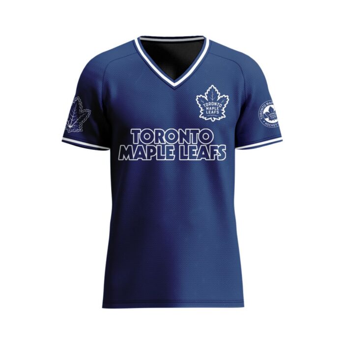 NHL Toronto Maple Leafs Special V-neck Mesh Raglan Short Sleeve Design