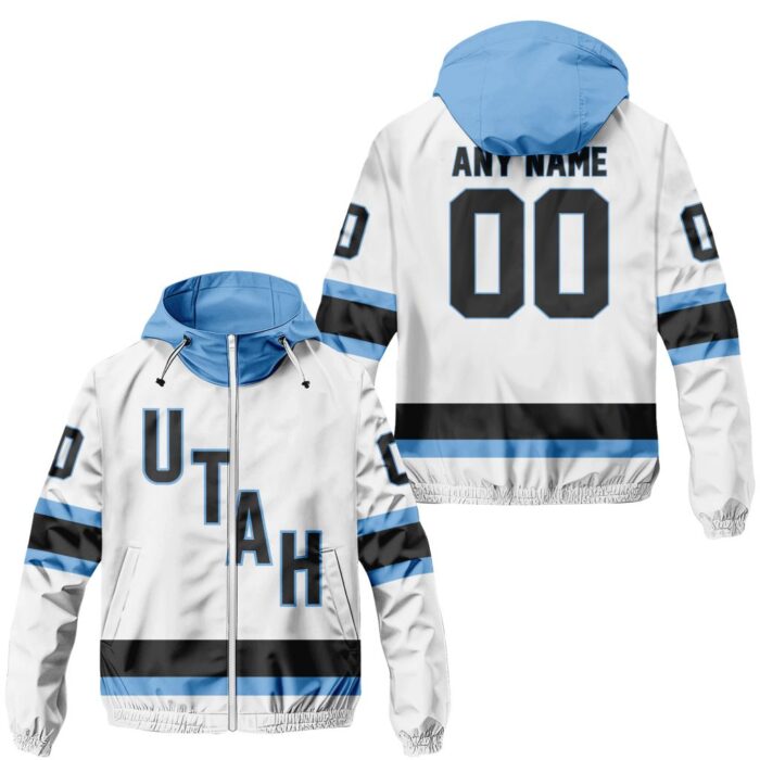 NHL Utah Hockey Club Personalized Away Windbreaker Outdoor Jacket