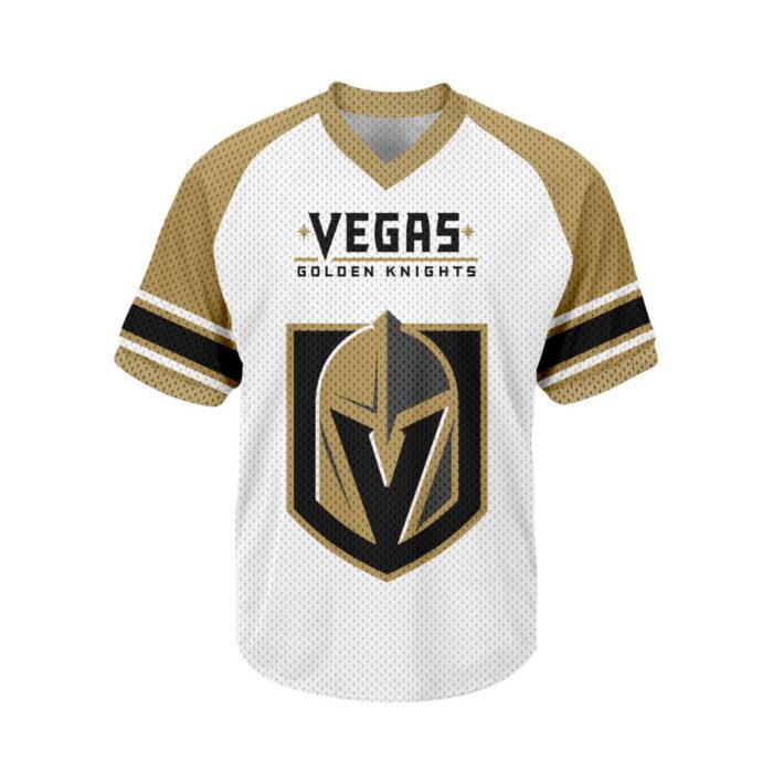 NHL Vegas Golden Knights Personalized V-neck Mesh Short Sleeve Jersey