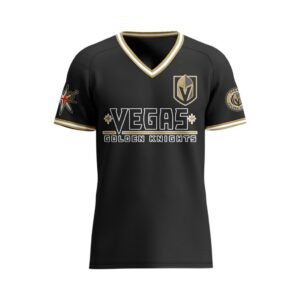 NHL Vegas Golden Knights Special V-neck Mesh Raglan Short Sleeve Design