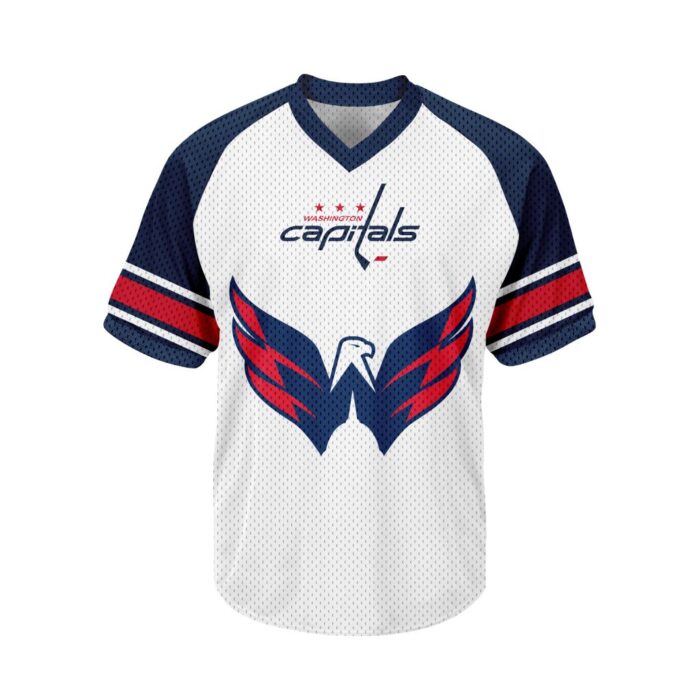 NHL Washington Capitals Personalized V-neck Mesh Short Sleeve Jersey