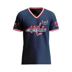 NHL Washington Capitals Special V-neck Mesh Raglan Short Sleeve Design