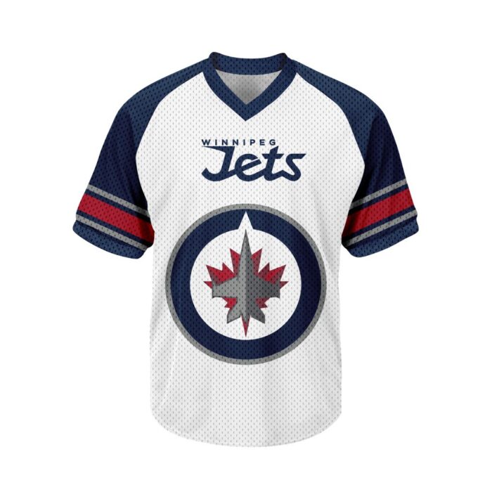 NHL Winnipeg Jets Personalized V-neck Mesh Short Sleeve Jersey