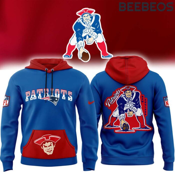 New England Patriots Rewind Club Blue Unisex Hoodie HBB1187