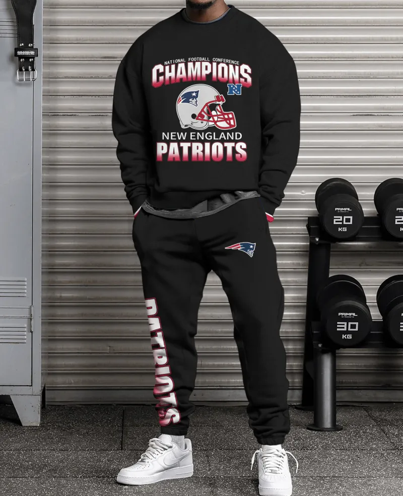 New England Patriots Sweatsuit Combo 3D Sweatshirt and Sweatpants CSP1850