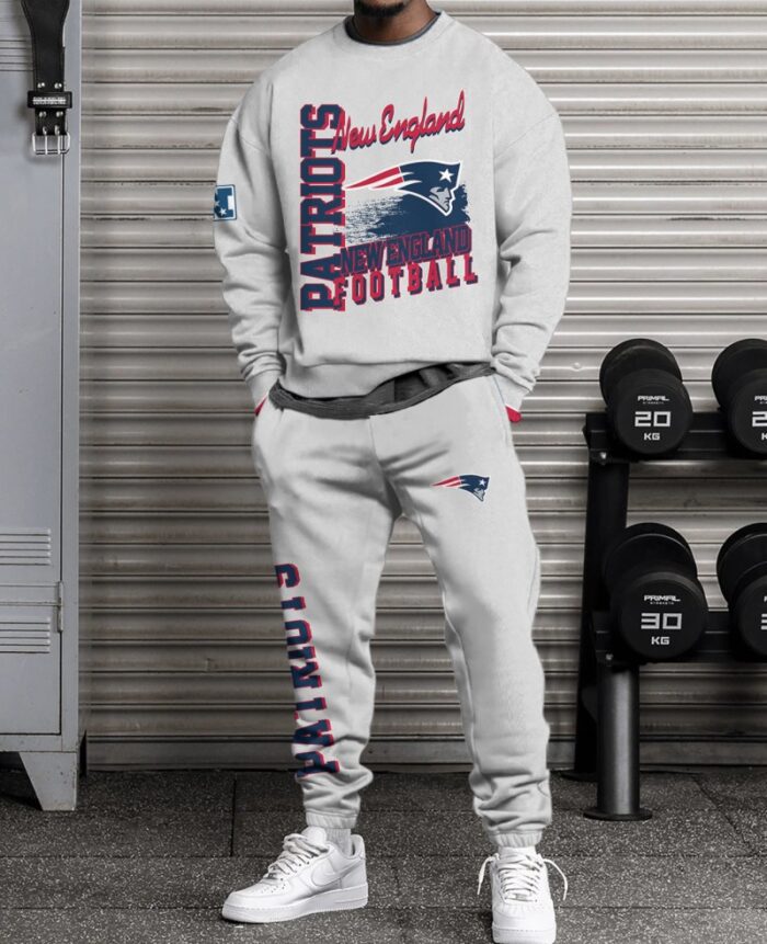 New England Patriots Sweatsuit Combo 3D Sweatshirt and Sweatpants CSP1851