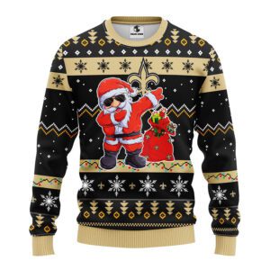 New Orleans Saints NFL Dabbing Santa Claus Ugly Christmas Sweater FUL1107