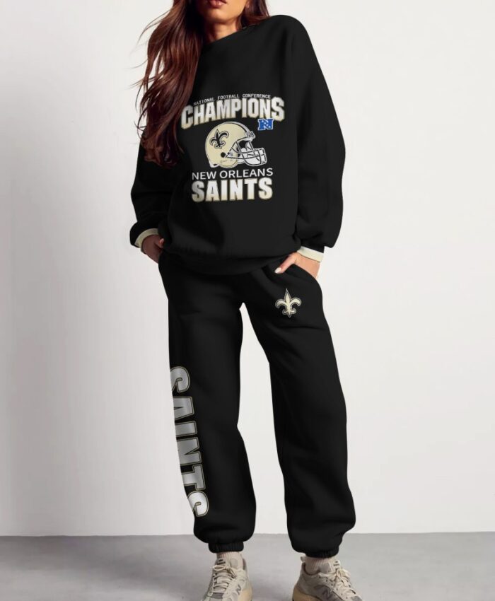 New Orleans Saints Sweatsuit Combo 3D Sweatshirt and Sweatpants CSP1795