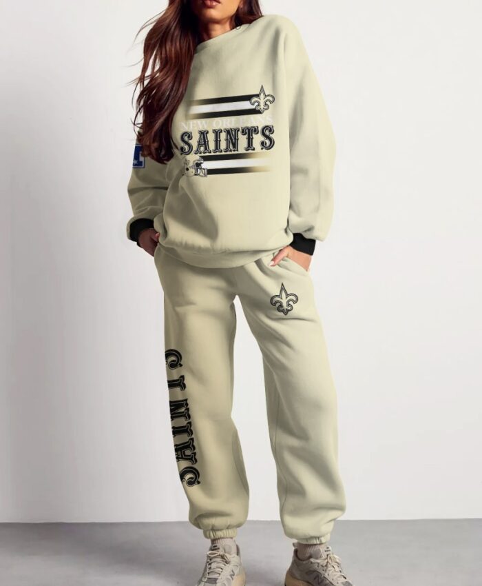 New Orleans Saints Sweatsuit Combo 3D Sweatshirt and Sweatpants CSP1800