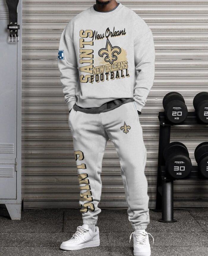 New Orleans Saints Sweatsuit Combo 3D Sweatshirt and Sweatpants CSP1822