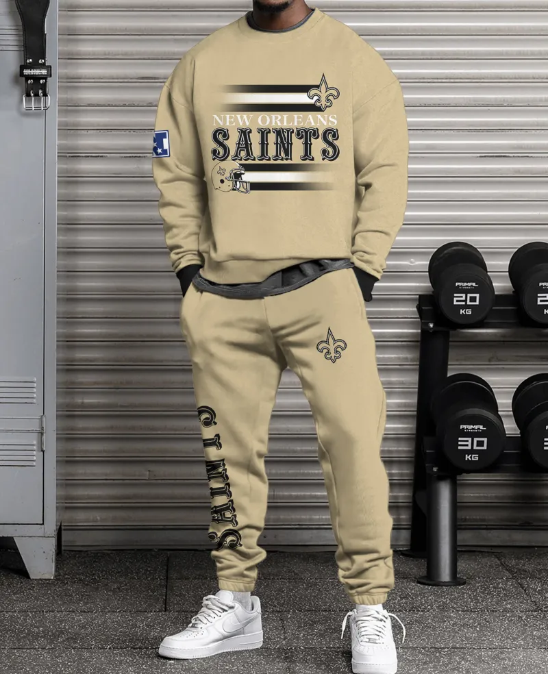 New Orleans Saints Sweatsuit Combo 3D Sweatshirt and Sweatpants CSP1826