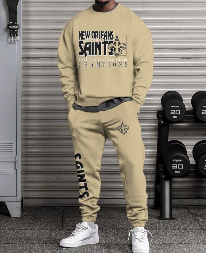 New Orleans Saints Sweatsuit Combo 3D Sweatshirt and Sweatpants CSP1857