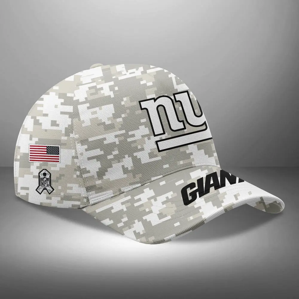 New York Giants NFL Arctic Camo 2024 Salute to Service Custom Name And Year Classic Cap WCC1023