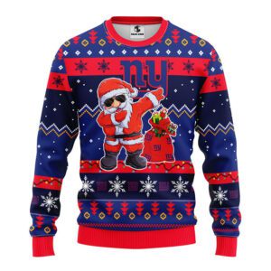 New York Giants NFL Dabbing Santa Claus Ugly Christmas Sweater FUL1110