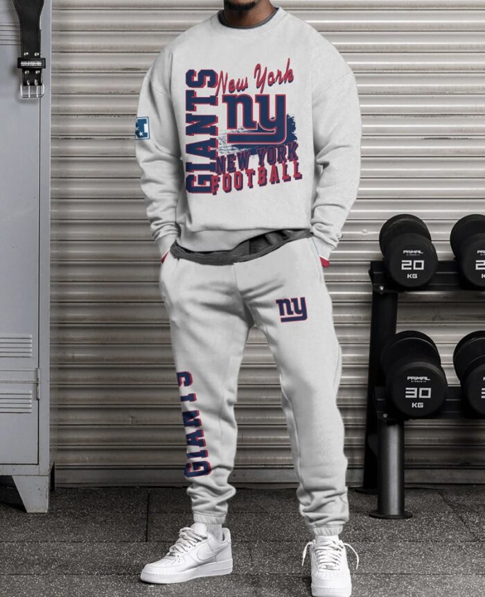 New York Giants Sweatsuit Combo 3D Sweatshirt and Sweatpants CSP1789