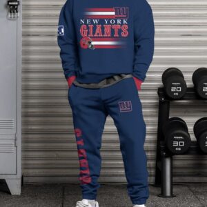 New York Giants Sweatsuit Combo 3D Sweatshirt and Sweatpants CSP1861