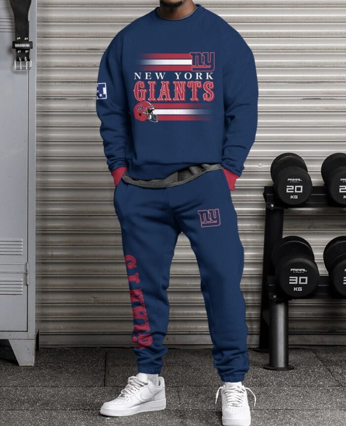 New York Giants Sweatsuit Combo 3D Sweatshirt and Sweatpants CSP1861