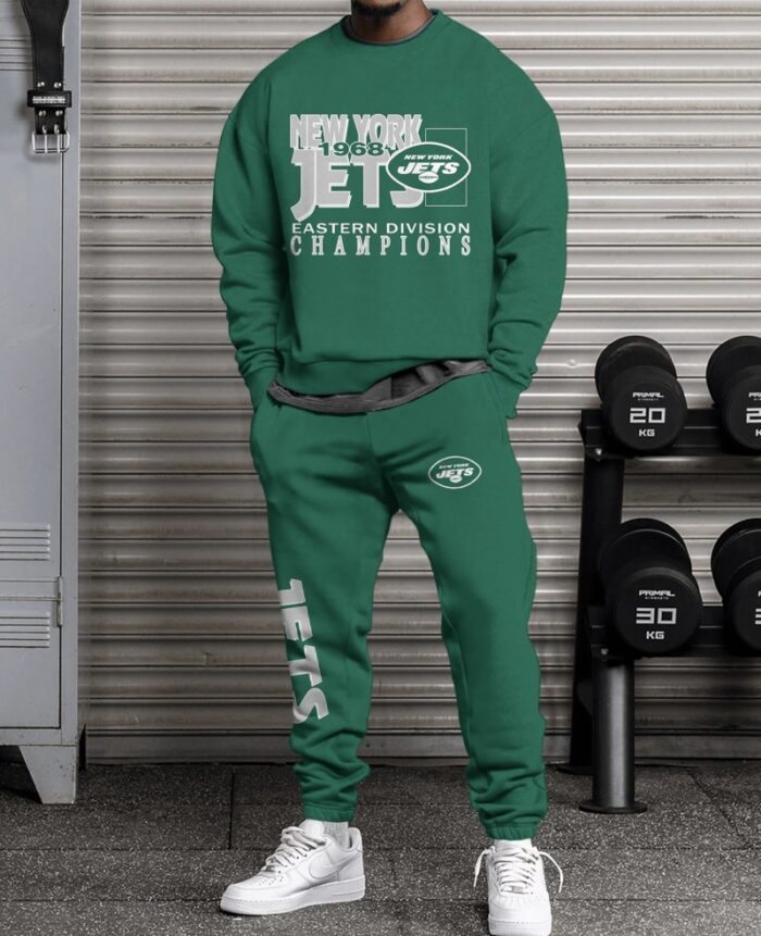 New York Jets Sweatsuit Combo 3D Sweatshirt and Sweatpants CSP1865