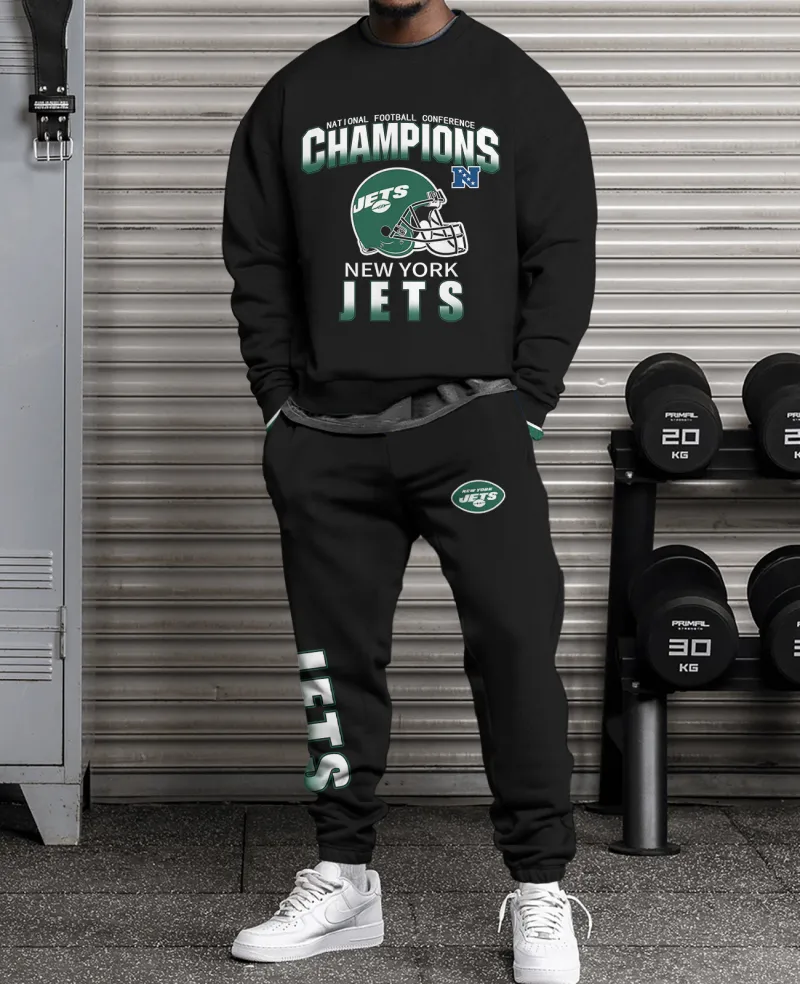 New York Jets Sweatsuit Combo 3D Sweatshirt and Sweatpants CSP1871