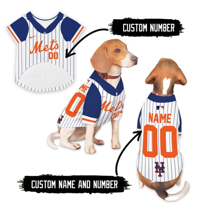 New York Mets Pet Baseball Jersey