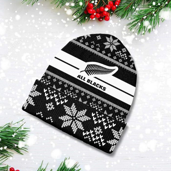 New Zealand National Rugby Union Team All Blacks Beanie Hat Wool Winter Hat WBH1221