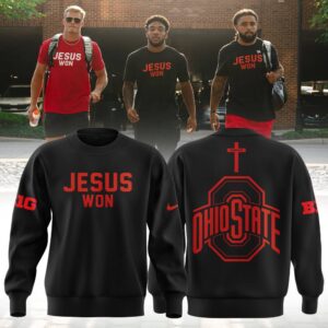 Ohio State JESUS WON 2024 Black Sweatshirt BBS1001