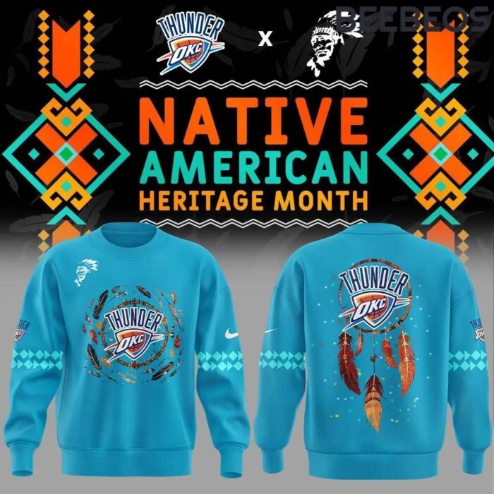 Oklahoma City Thunder Native American Heritage Month Sweatshirt BBS1009