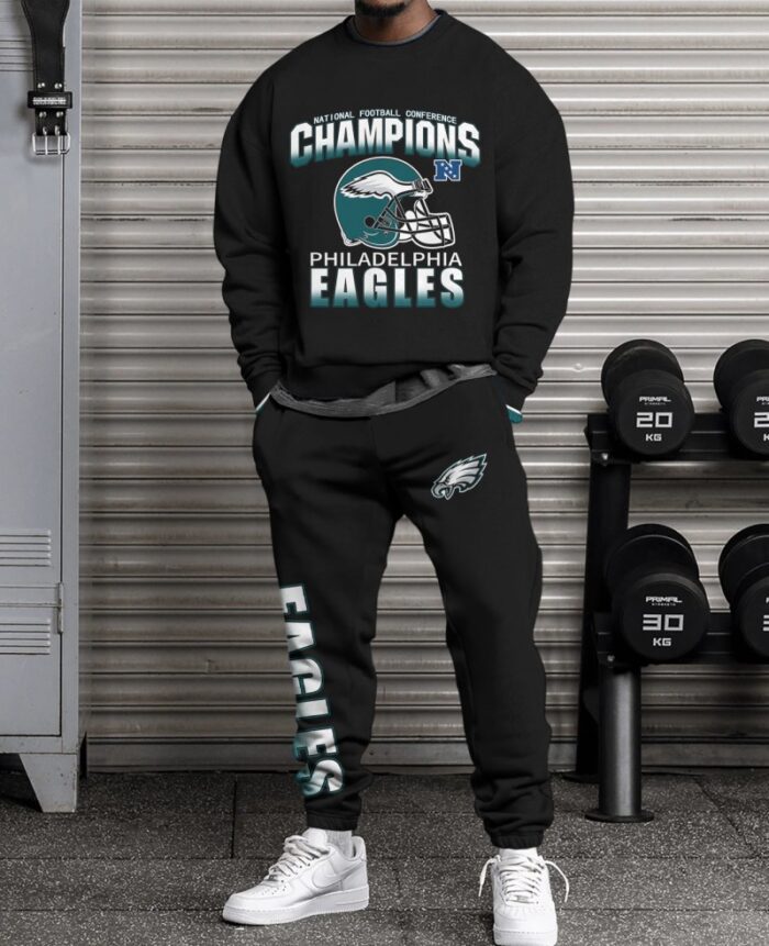 Philadelphia Eagles Sweatsuit Combo 3D Sweatshirt and Sweatpants CSP1647