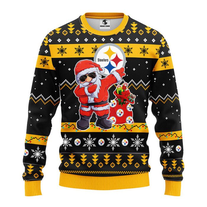 Pittsburgh Steelers NFL Dabbing Santa Claus Ugly Christmas Sweater FUL1113