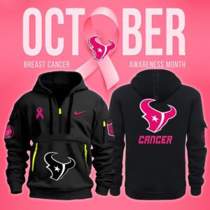 Pittsburgh Steelers NFL October Breast Cancer Awareness Month Quarter Zip Hoodie