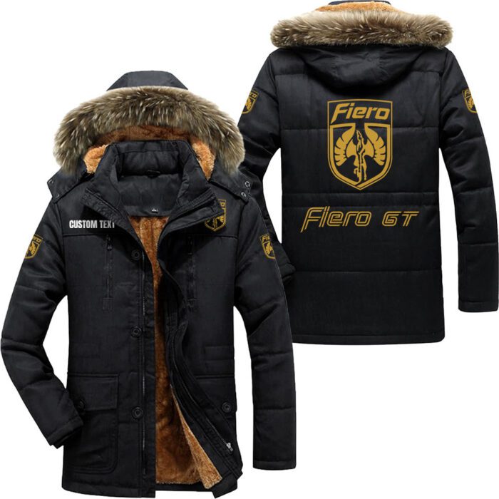 Pontiac Fiero Hooded Fleece Parka Jacket Fleece Coat Winter Customize Name PJF1302