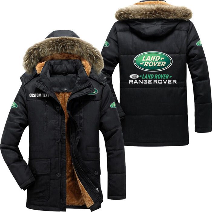 Range Rover Hooded Fleece Parka Jacket Fleece Coat Winter Customize Name PJF1304