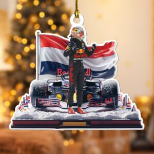 Red Bull Racing F1 Max Verstappen Custom Shape 2-sided Acrylic Car Ornament GRB1052