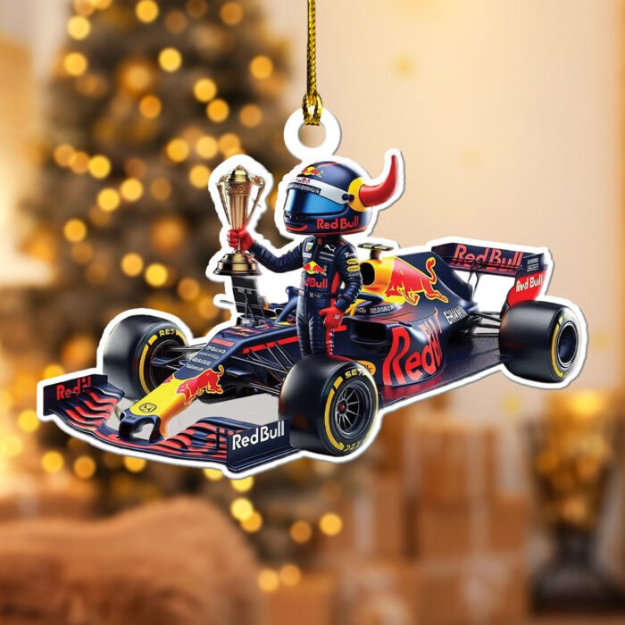 Red Bull Racing F1 Max Verstappen Custom Shape 2-sided Acrylic Car Ornament GRB1053