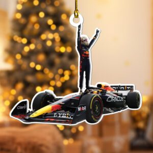 Red Bull Racing F1 Max Verstappen Custom Shape 2-sided Acrylic Car Ornament GRB1054